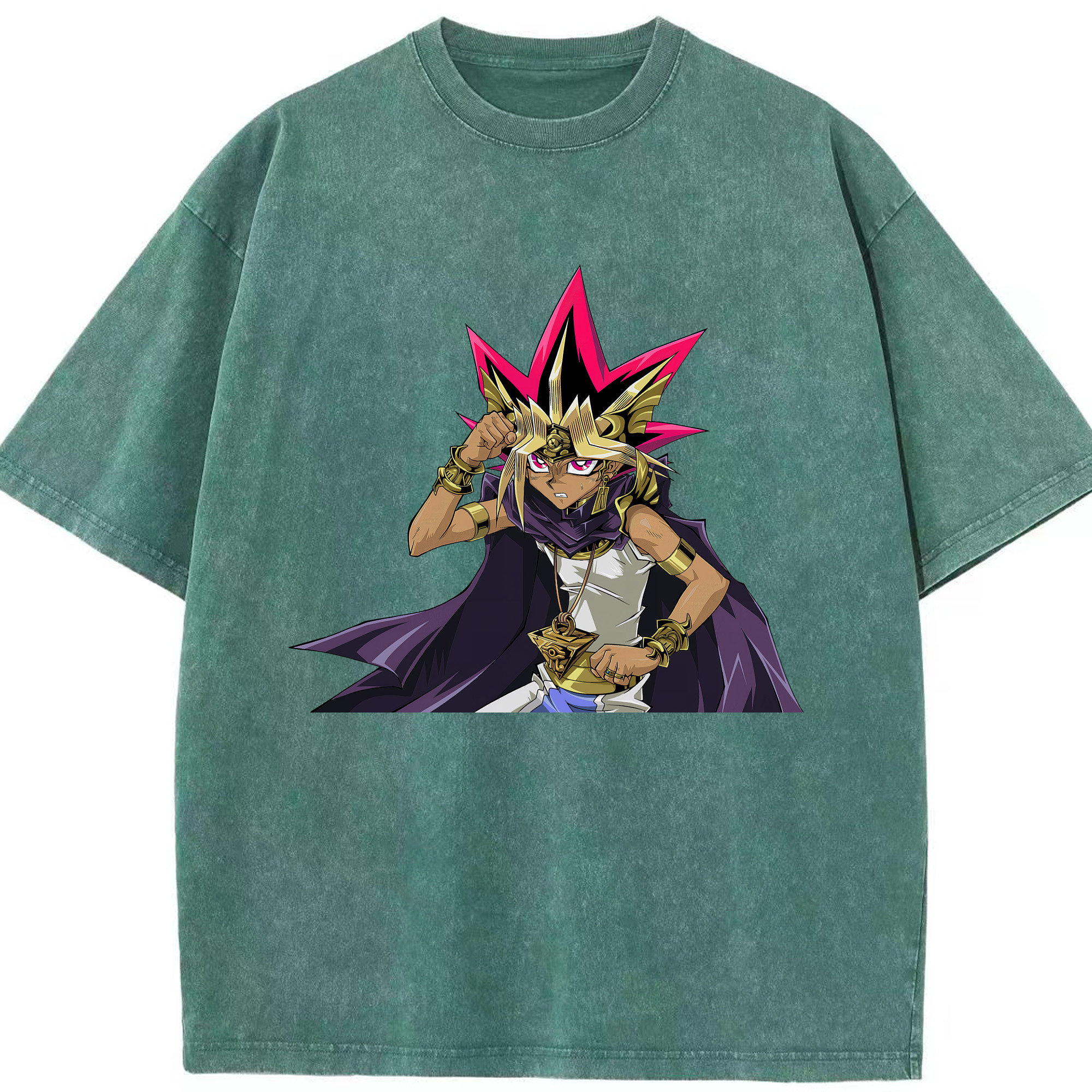 （画像用） 遊☆戯☆王 Yu-Gi-Oh! 綿100% ヴィンテージ風 半袖Tシャツ（フロントプリント）